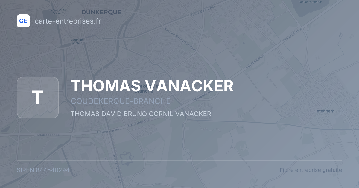THOMAS VANACKER — 844540294 — fiche entreprise
