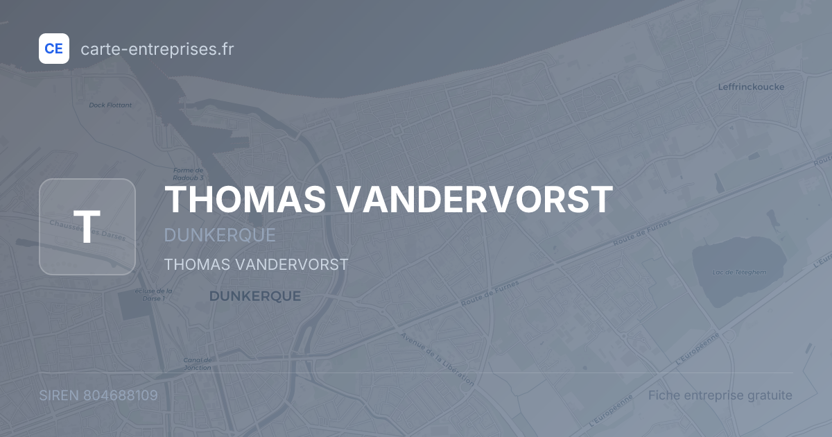 THOMAS VANDERVORST — 804688109 — fiche entreprise