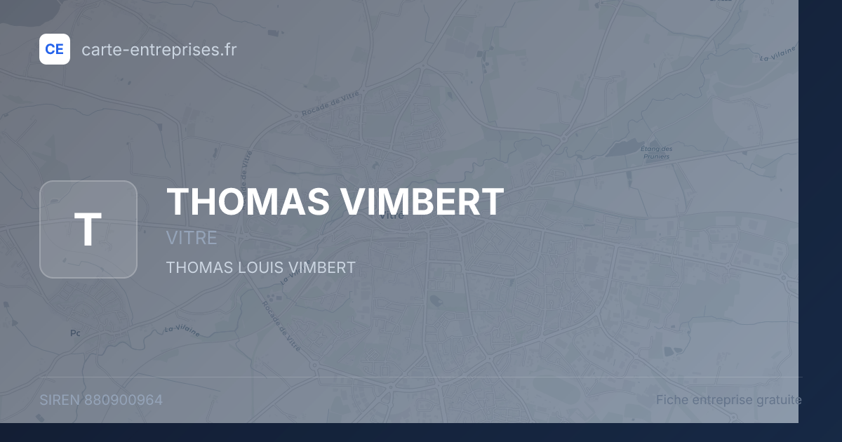 THOMAS VIMBERT — 880900964 — fiche entreprise
