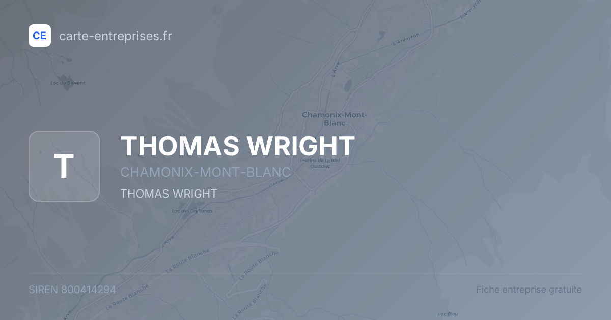 THOMAS WRIGHT — 800414294 — fiche entreprise