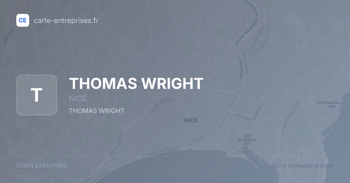 THOMAS WRIGHT — 824547962 — fiche entreprise