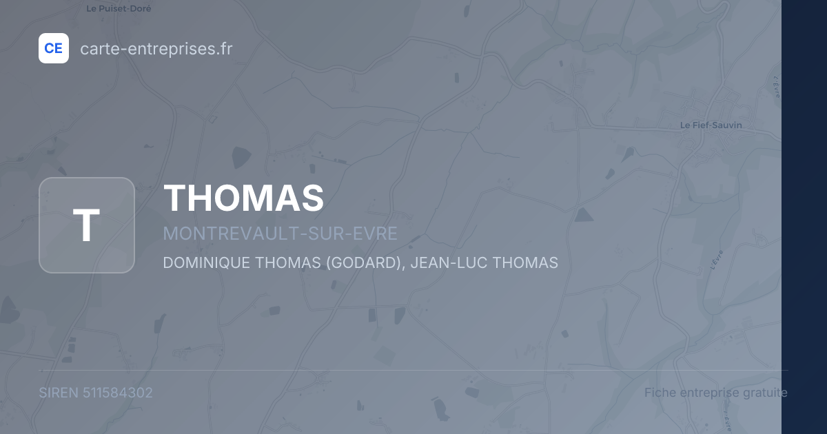 THOMAS — 511584302 — fiche entreprise