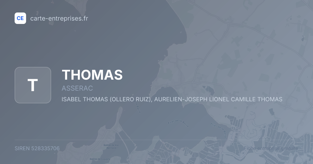 THOMAS — 528335706 — fiche entreprise