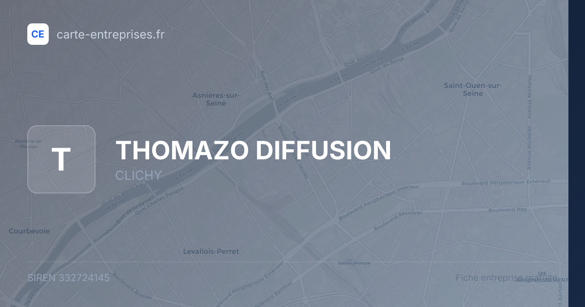 THOMAZO DIFFUSION — 332724145 — fiche entreprise