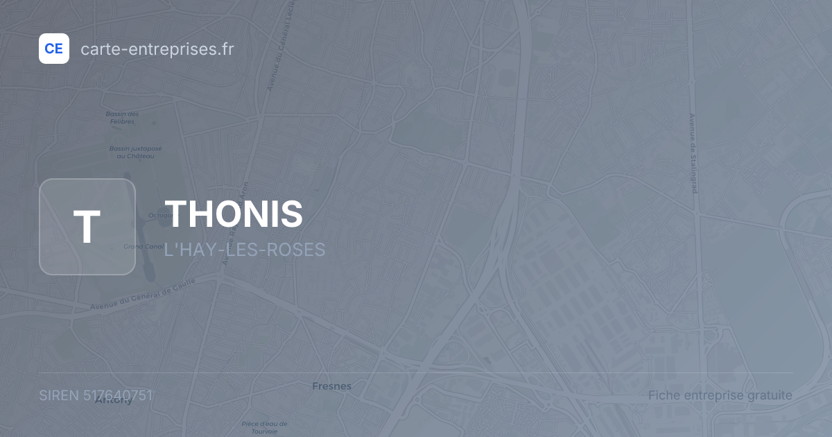 THONIS — 517640751 — fiche entreprise