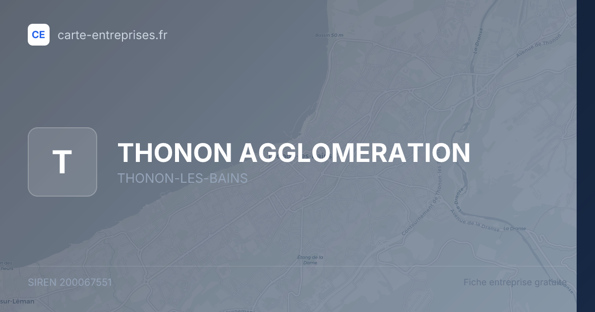 THONON AGGLOMERATION — 200067551 — fiche entreprise