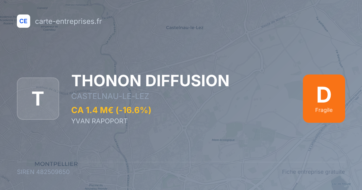 THONON DIFFUSION — 482509650 — fiche entreprise