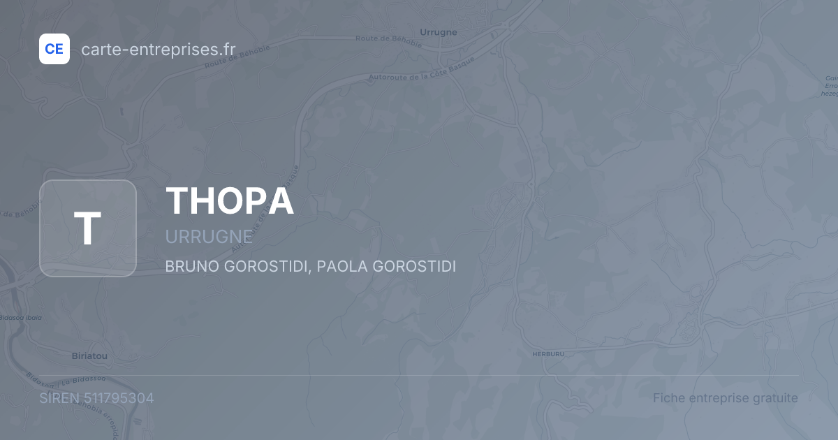 THOPA — 511795304 — fiche entreprise