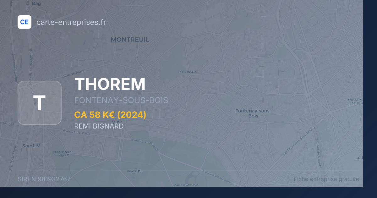 THOREM — 981932767 — fiche entreprise