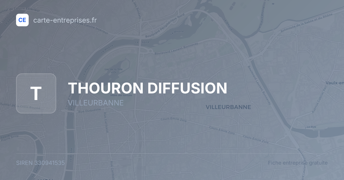 THOURON DIFFUSION — 330941535 — fiche entreprise