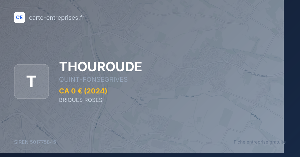 THOUROUDE — 501775845 — fiche entreprise