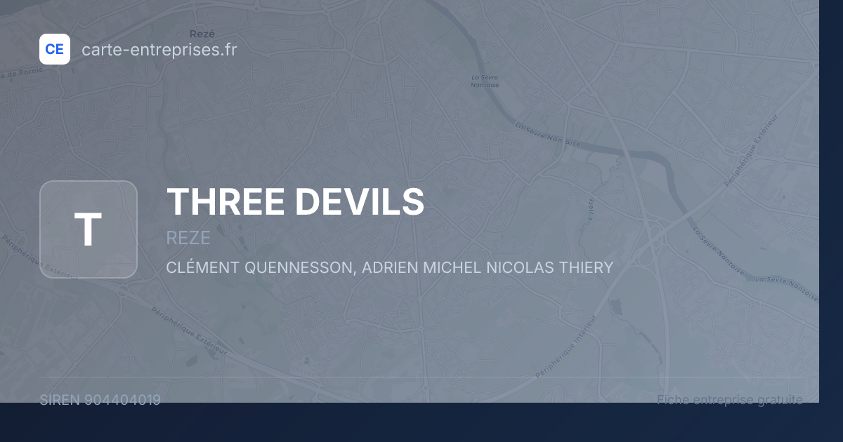 THREE DEVILS — 904404019 — fiche entreprise