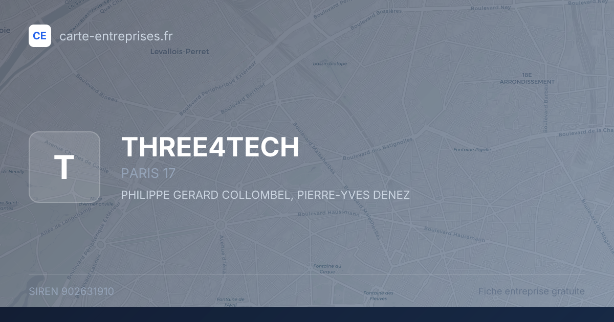 THREE4TECH — 902631910 — fiche entreprise