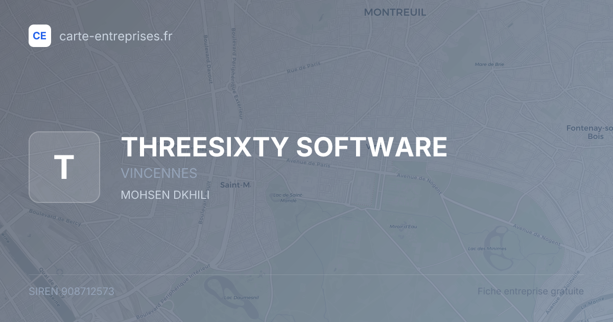 THREESIXTY SOFTWARE — 908712573 — fiche entreprise