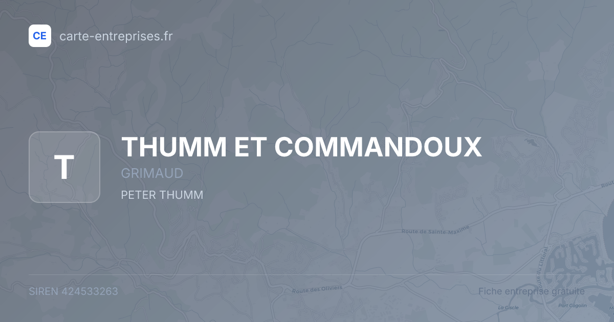 THUMM ET COMMANDOUX — 424533263 — fiche entreprise