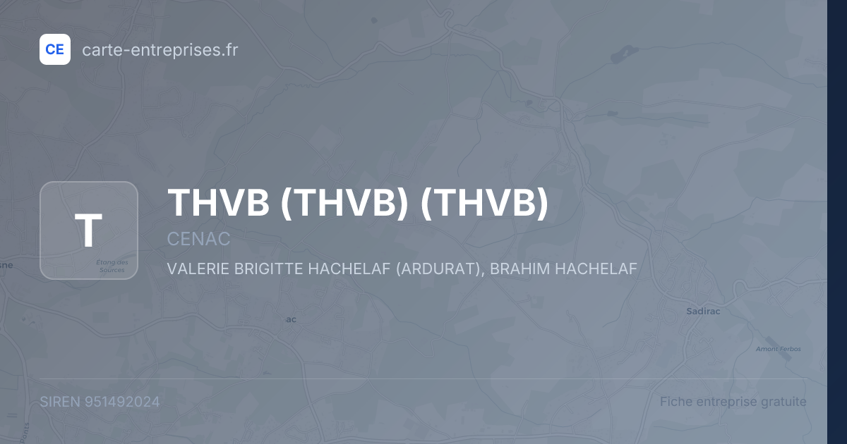 THVB (THVB) (THVB) — 951492024 — fiche entreprise