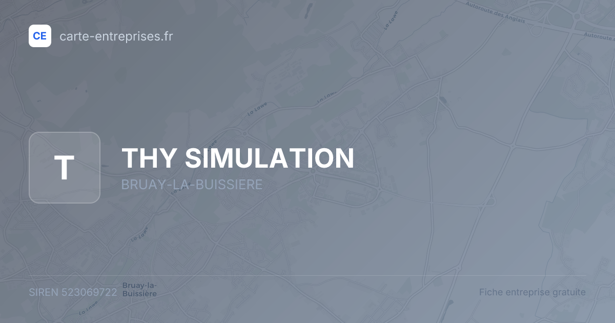 THY SIMULATION — 523069722 — fiche entreprise