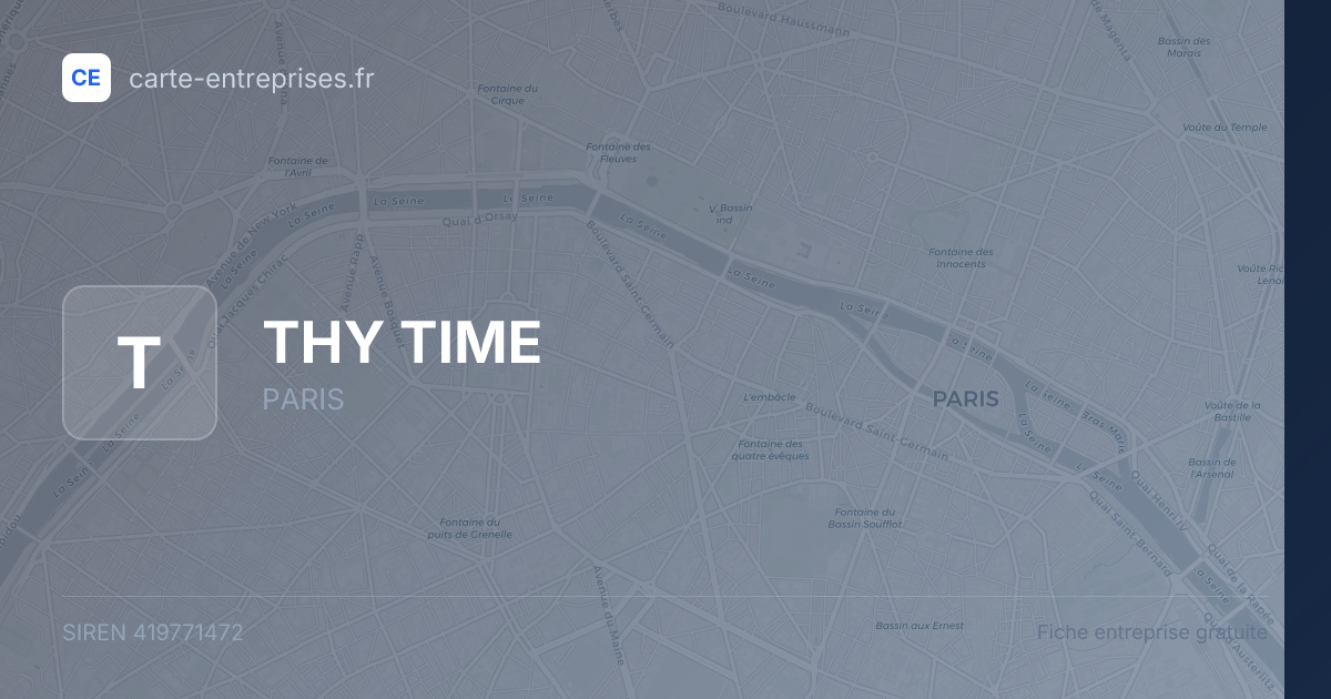 THY TIME — 419771472 — fiche entreprise