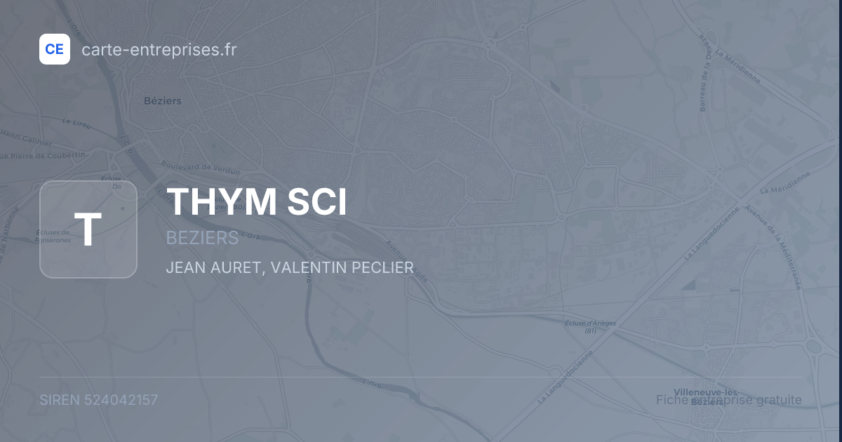 THYM SCI — 524042157 — fiche entreprise