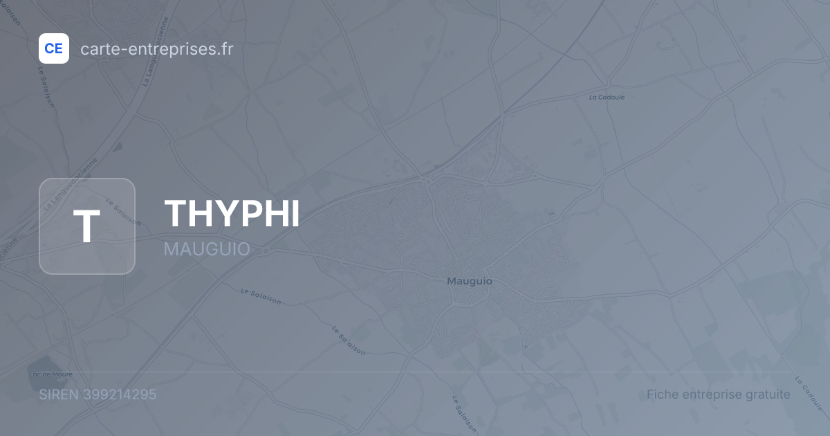 THYPHI — 399214295 — fiche entreprise