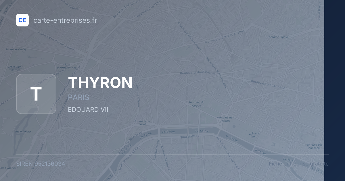 THYRON — 952136034 — fiche entreprise