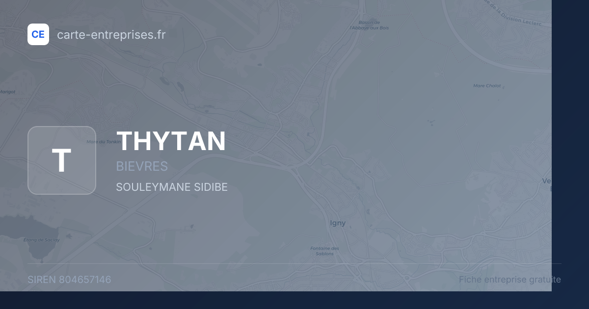 THYTAN — 804657146 — fiche entreprise
