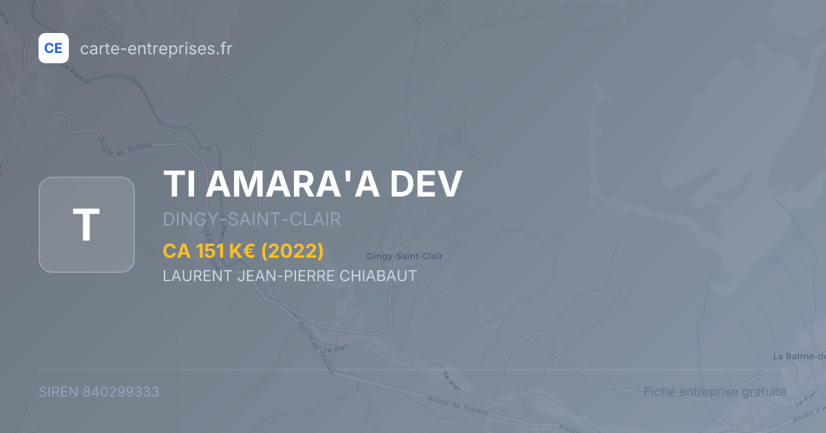 TI AMARA'A DEV — 840299333 — fiche entreprise