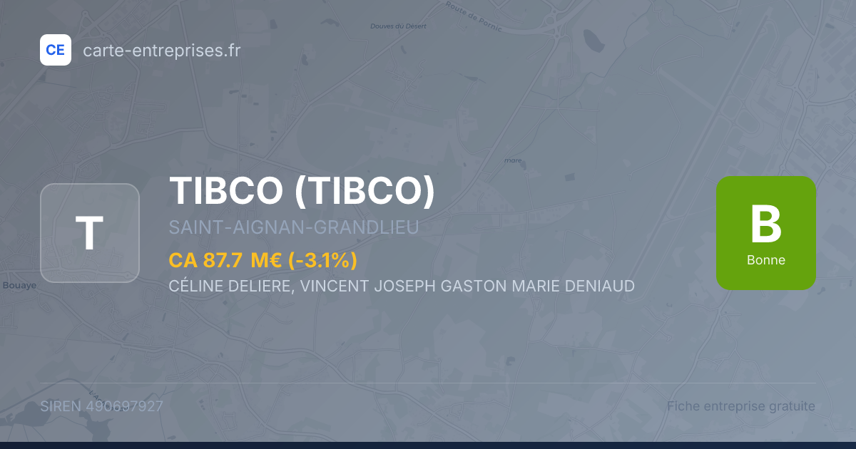 TIBCO (TIBCO) — 490697927 — fiche entreprise