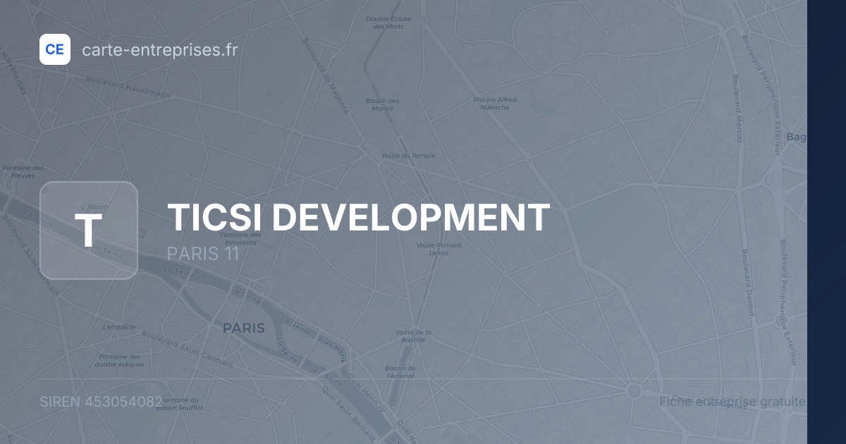 TICSI DEVELOPMENT — 453054082 — fiche entreprise