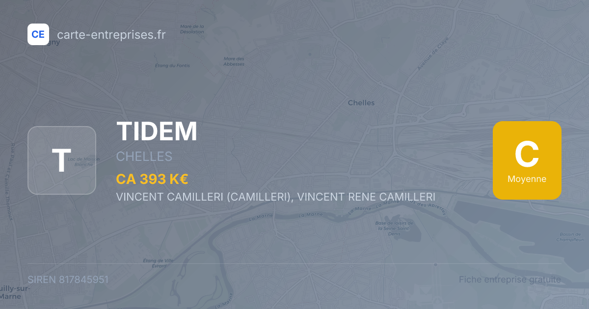 TIDEM — 817845951 — fiche entreprise