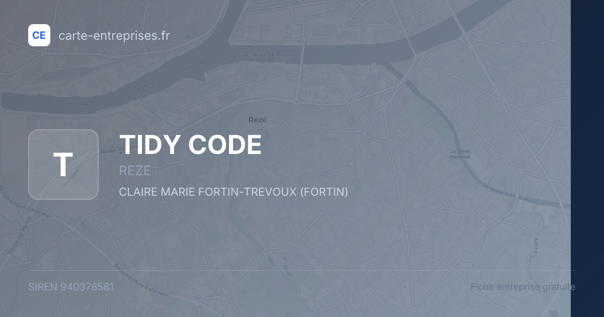 TIDY CODE — 940378581 — fiche entreprise