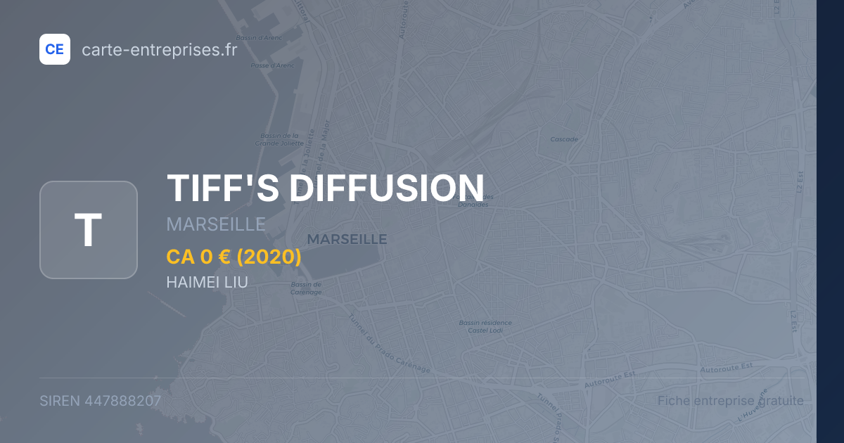 TIFF'S DIFFUSION — 447888207 — fiche entreprise