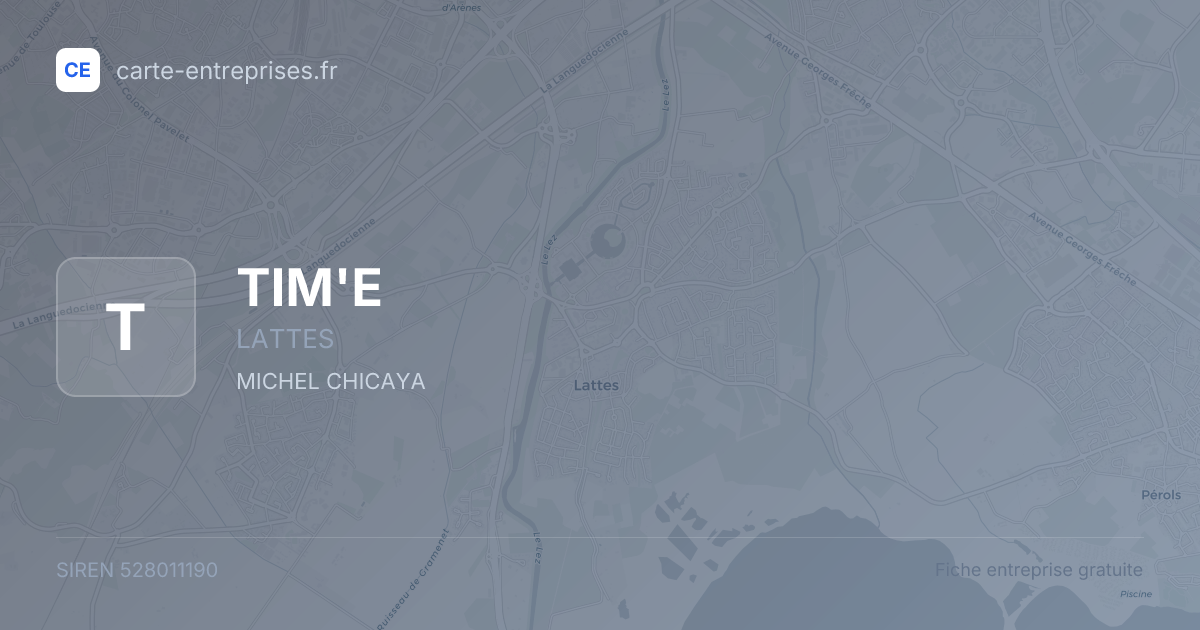 TIM'E — 528011190 — fiche entreprise
