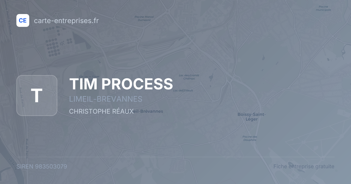 TIM PROCESS — 983503079 — fiche entreprise