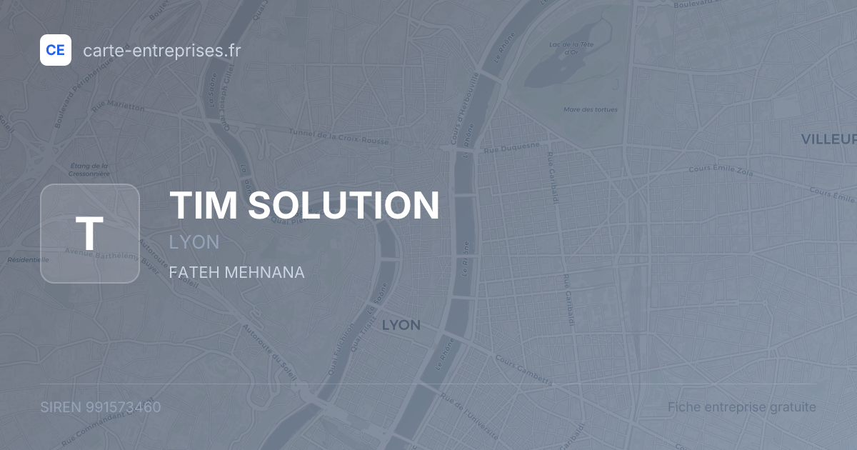 TIM SOLUTION — 991573460 — fiche entreprise