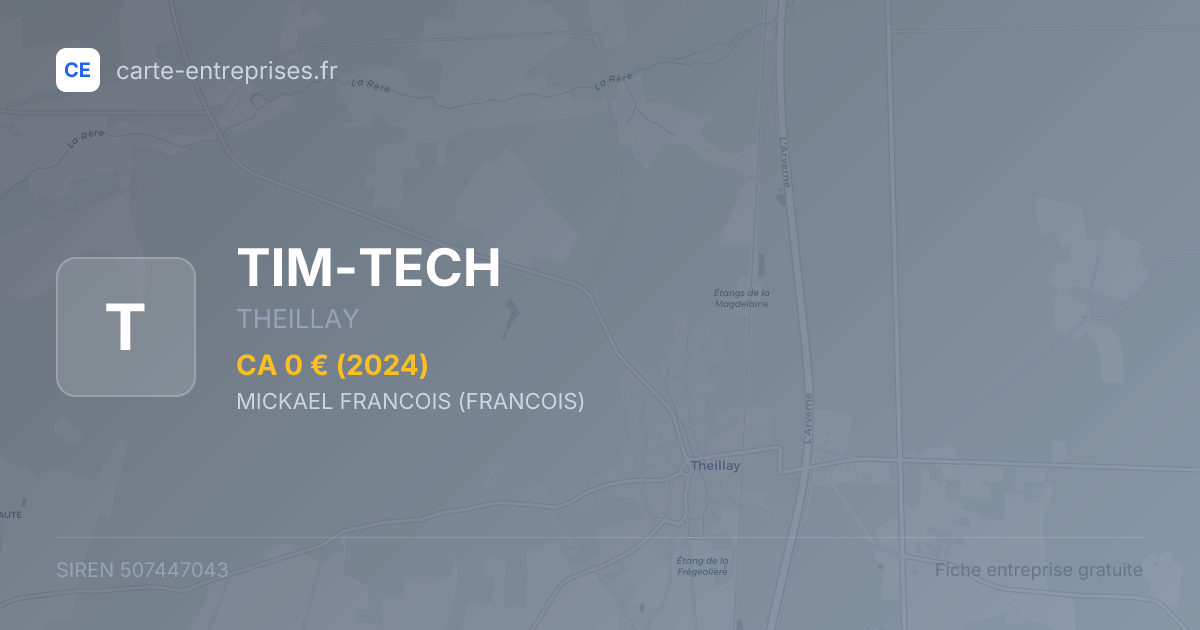 TIM-TECH — 507447043 — fiche entreprise