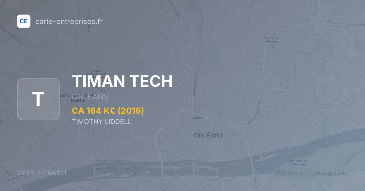 TIMAN TECH — 441166071 — fiche entreprise