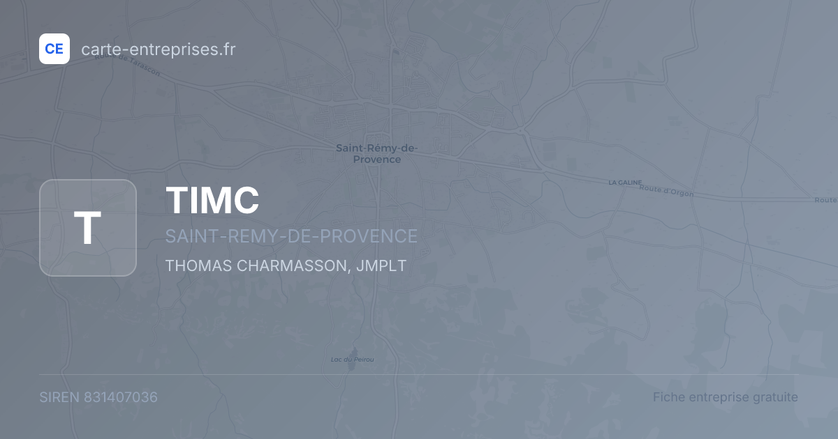 TIMC — 831407036 — fiche entreprise