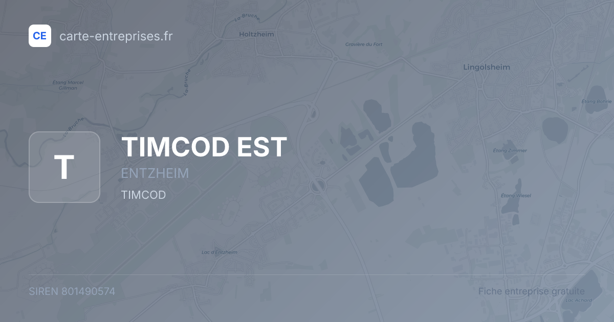 TIMCOD EST — 801490574 — fiche entreprise