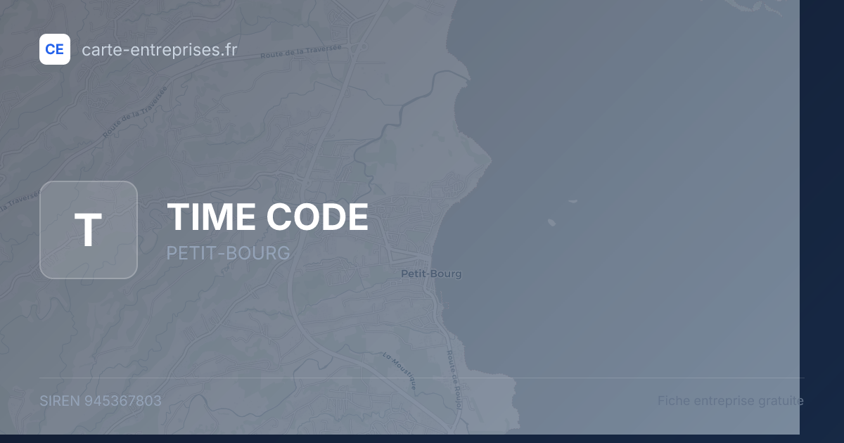 TIME CODE — 945367803 — fiche entreprise