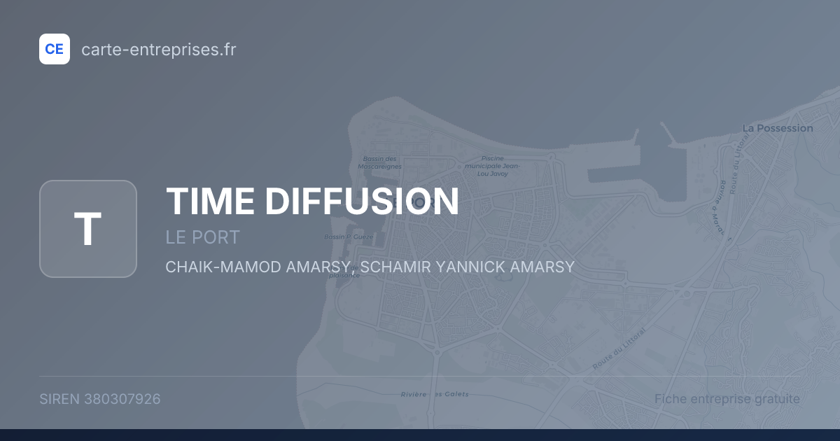 TIME DIFFUSION — 380307926 — fiche entreprise