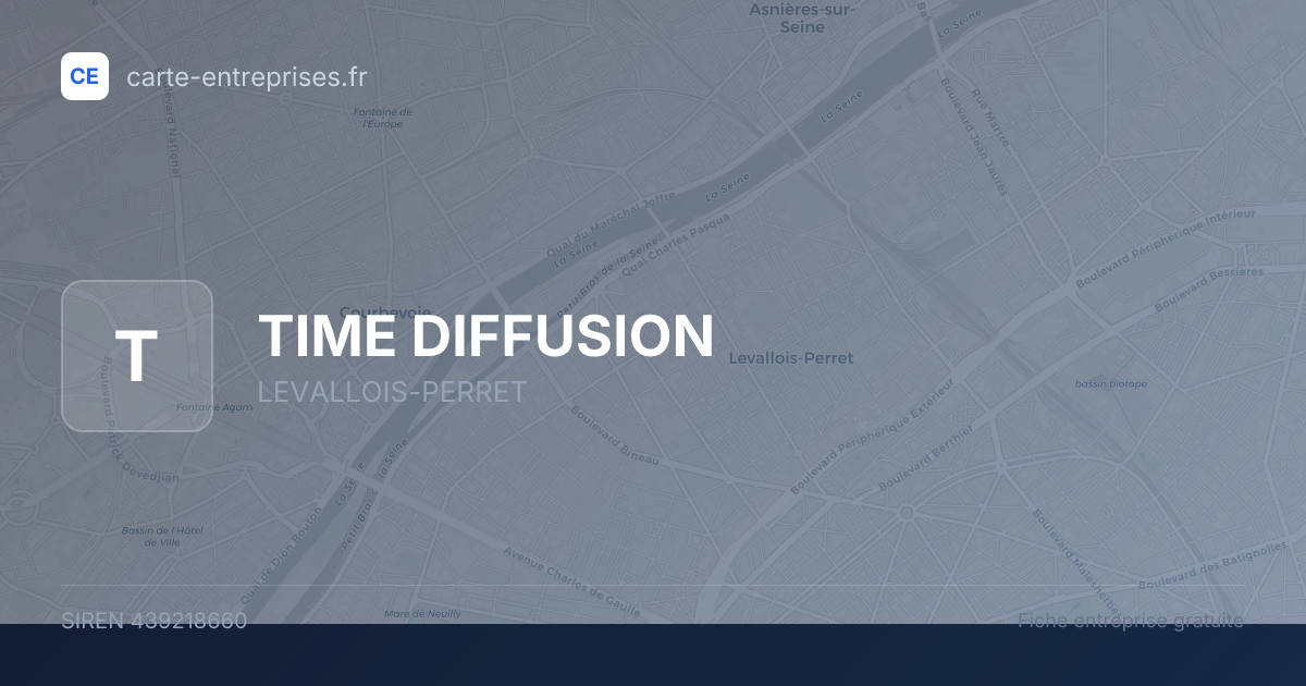 TIME DIFFUSION — 439218660 — fiche entreprise