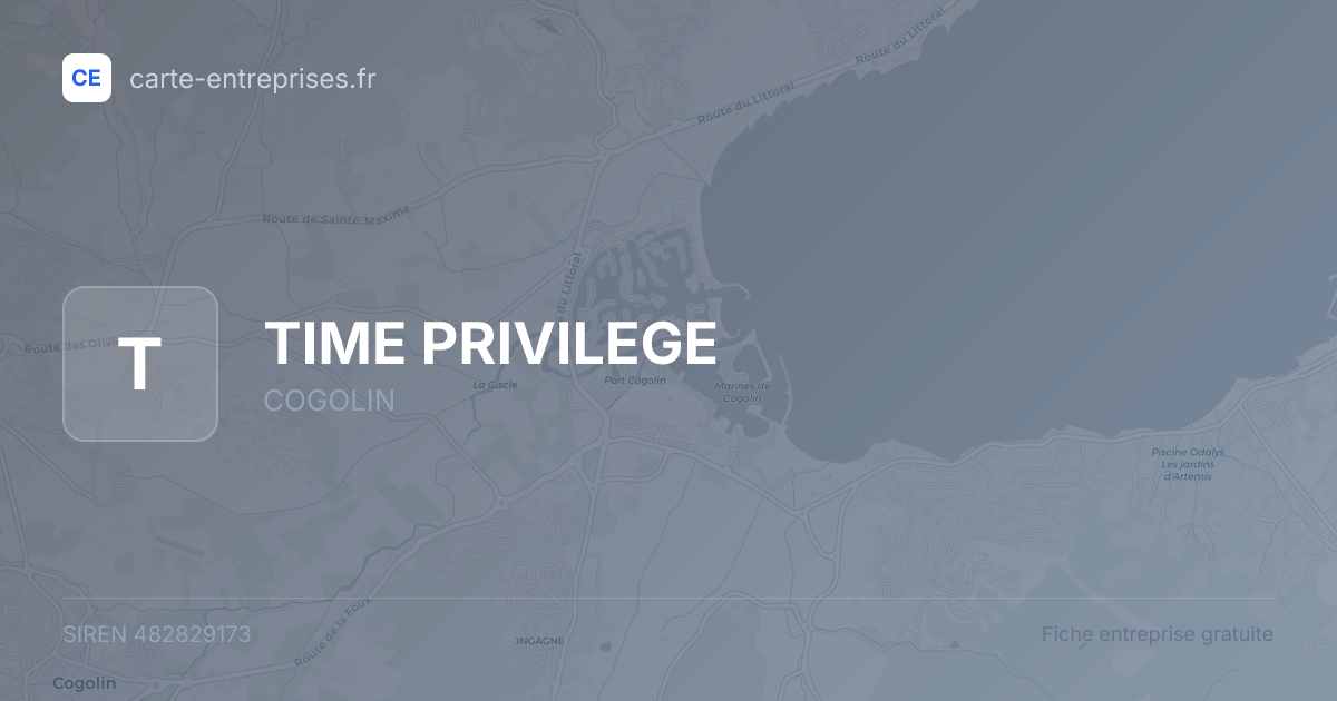 TIME PRIVILEGE — 482829173 — fiche entreprise