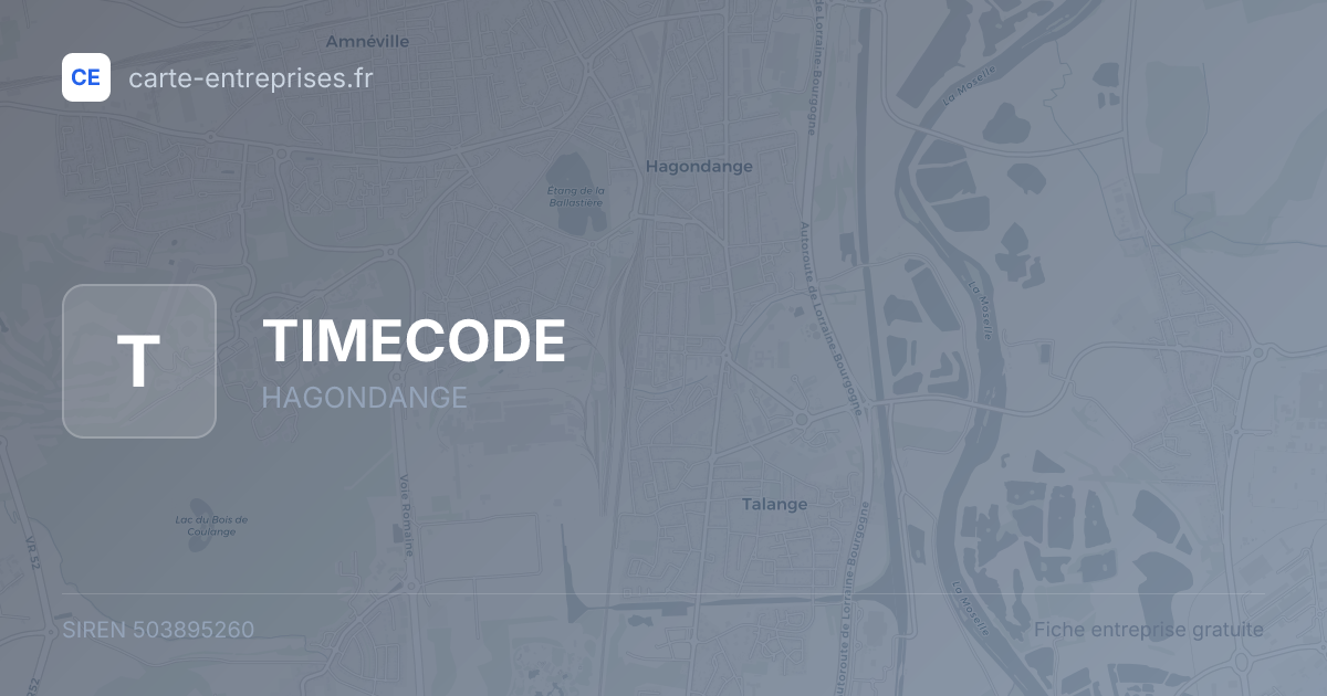 TIMECODE — 503895260 — fiche entreprise