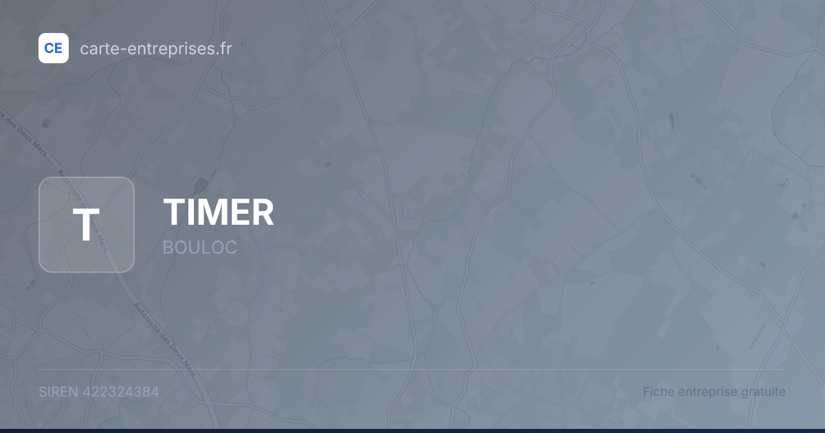 TIMER — 422324384 — fiche entreprise