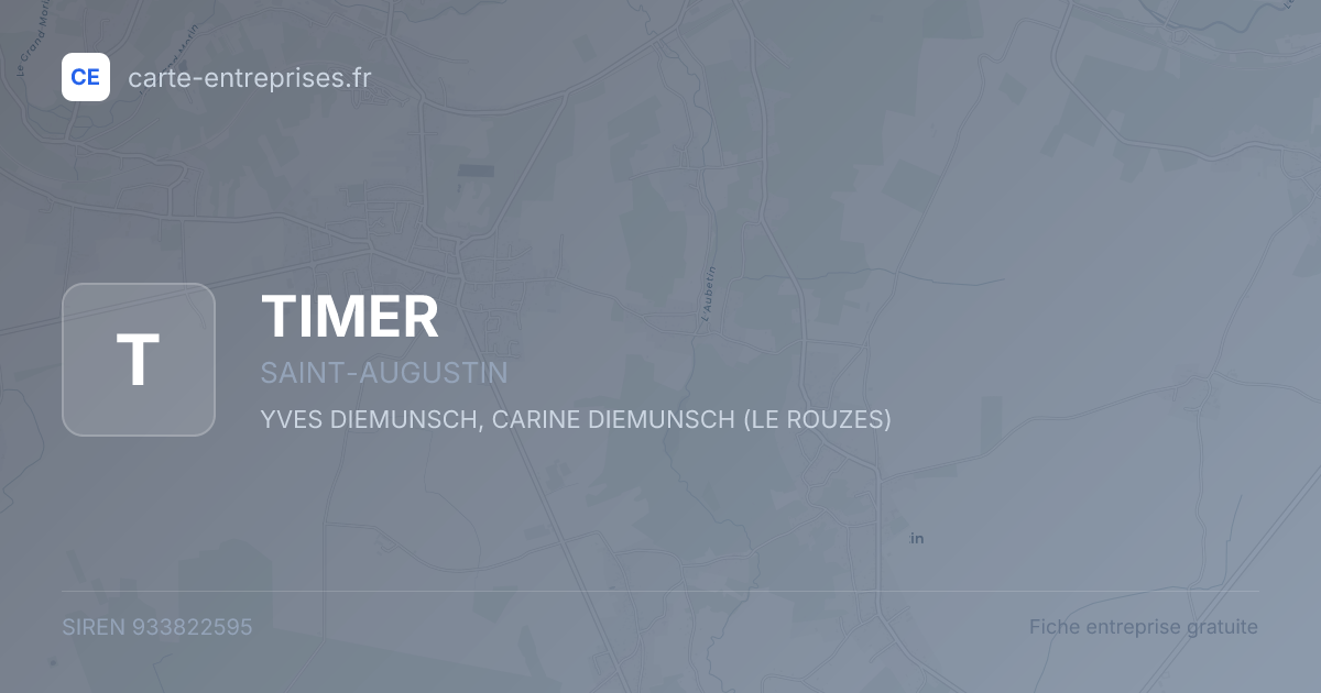 TIMER — 933822595 — fiche entreprise