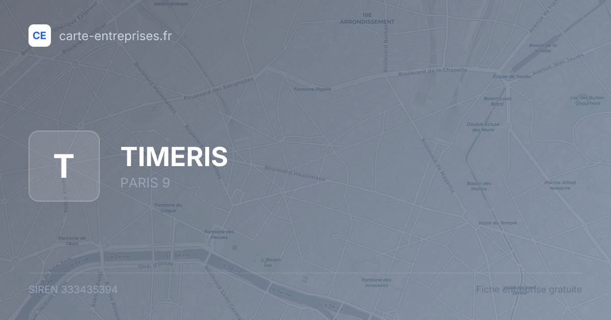 TIMERIS — 333435394 — fiche entreprise
