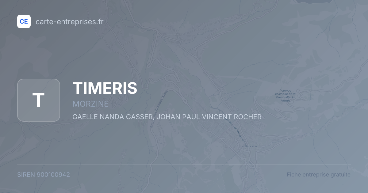 TIMERIS — 900100942 — fiche entreprise