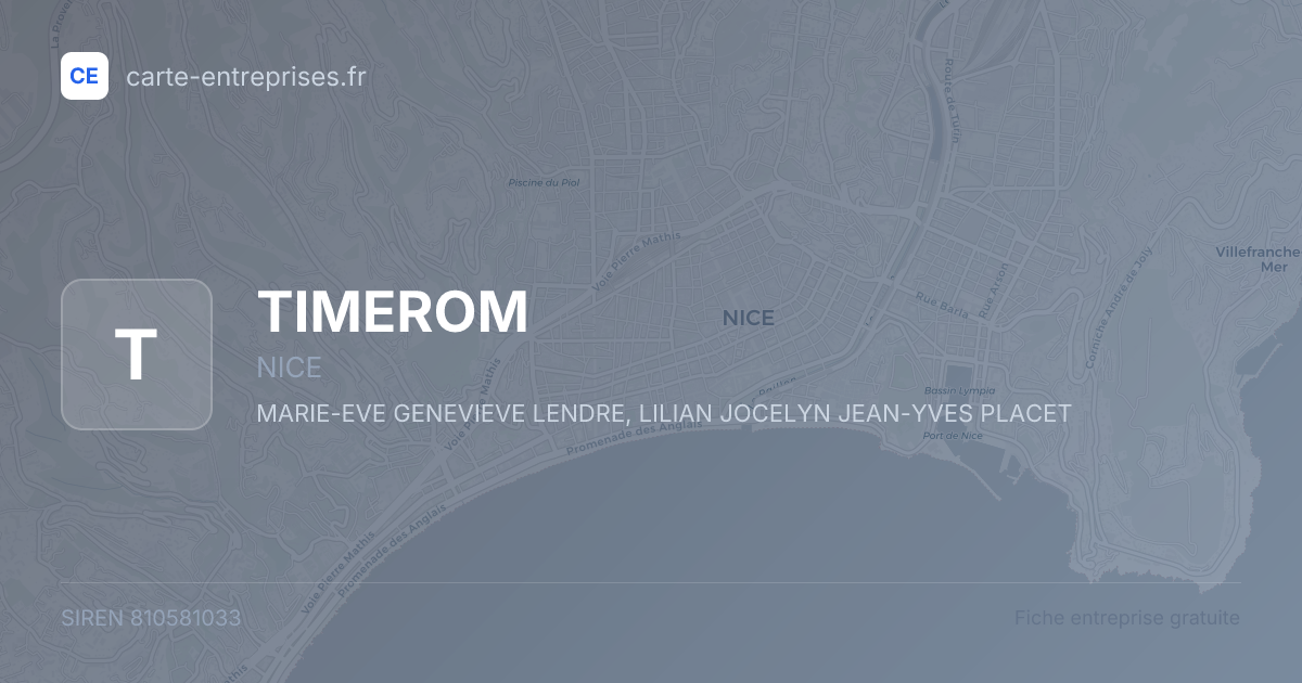 TIMEROM — 810581033 — fiche entreprise