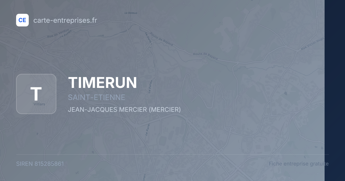 TIMERUN — 815285861 — fiche entreprise